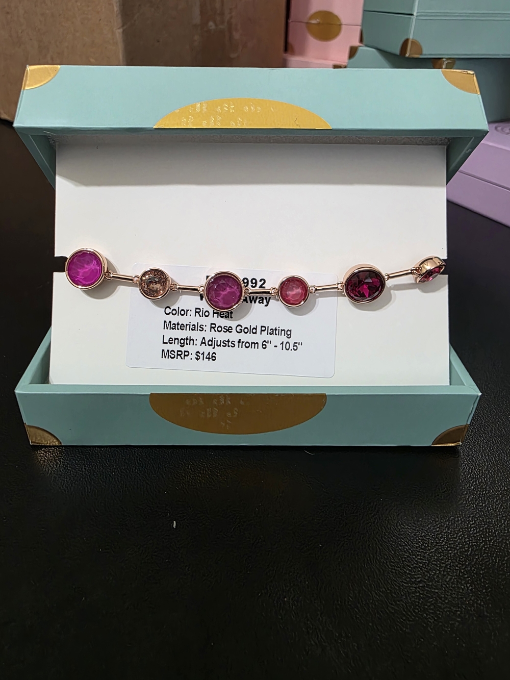 Rio Heat Rose Gold Plated Jewel Candy Bracelet